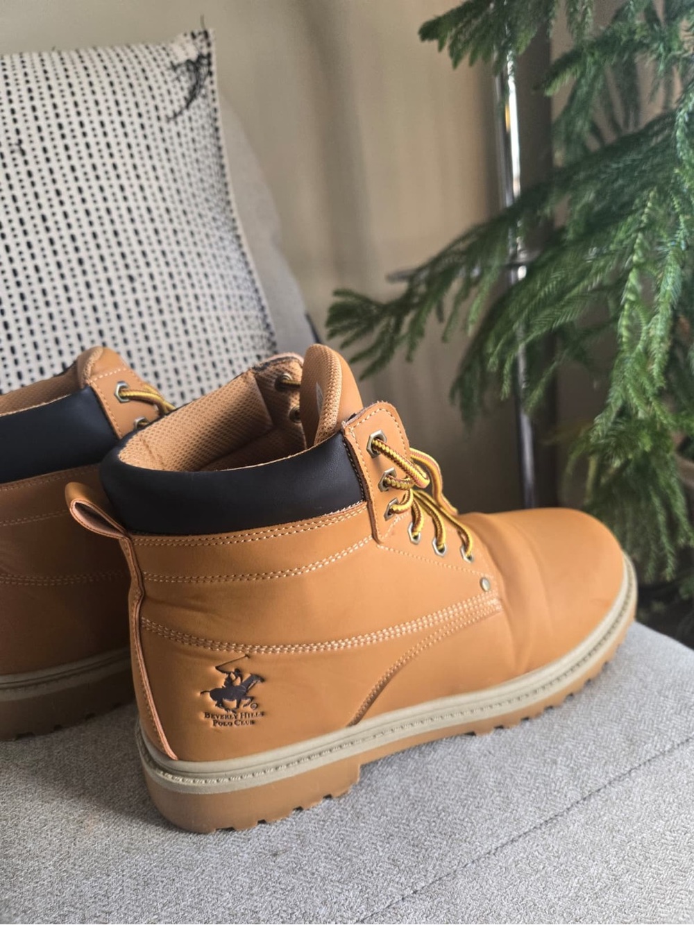 Beverly Hills Polo Club Wheat/Tan Lace-Up Men's Work Boots
